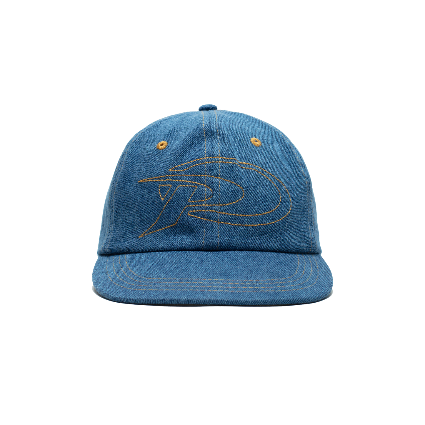 Upper Case P Hat Denim Blue