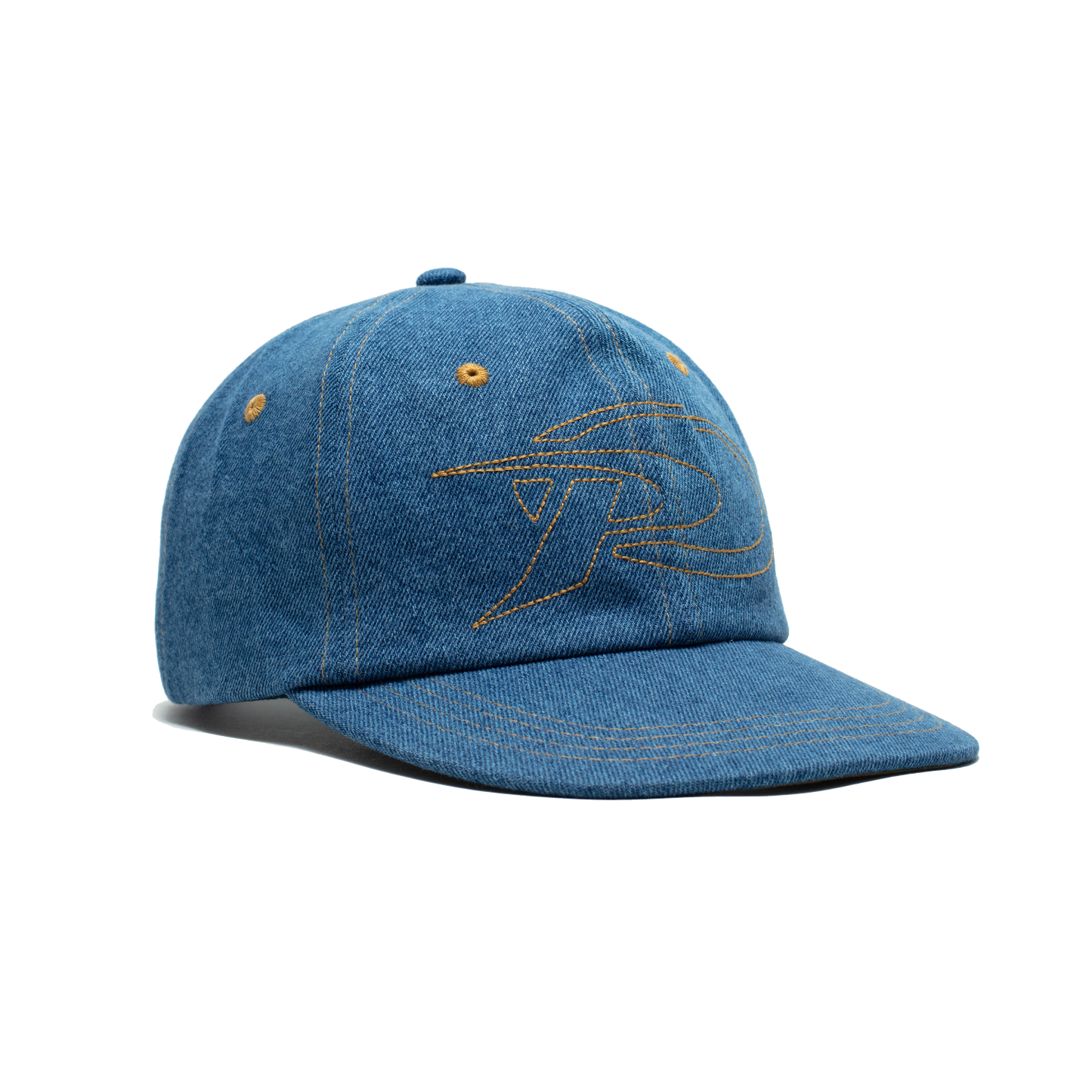 Upper Case P Hat Denim Blue