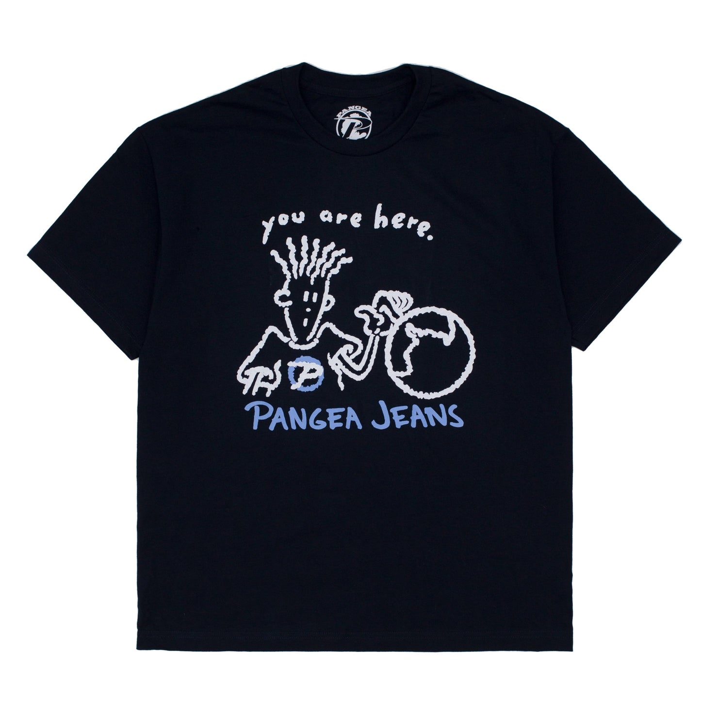 You Are Here Tee Navy